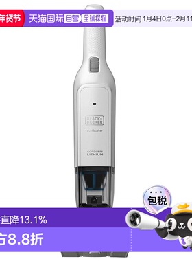 韩国直邮Black+Decker百得车载吸尘器大吸力清洁手持无绳便携白色