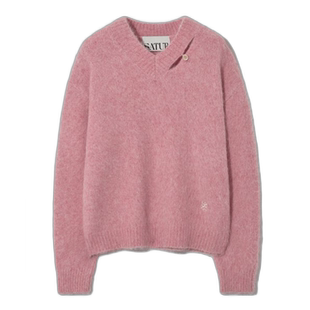 韩国直邮SATUR设计师款大气简约日常休闲个性毛衣SA23FWMK18PK