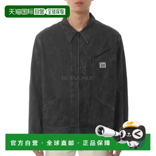 韩国直邮NEEDLES 拉链工装夹克 C/L 帆布水墨染色 - 黑色 (SX176)