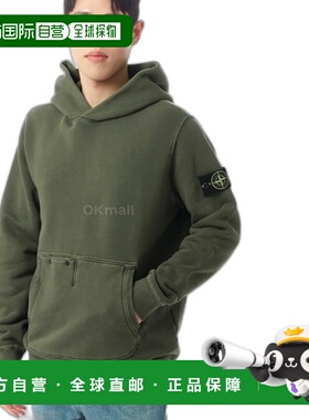 韩国直邮STONE ISLAND 61041 老效果棉质斜角抓绒连帽卫衣 (81156