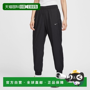 Essntl Wvn 韩国直邮Nike Otg 纯色中腰松紧合身针 Nsw