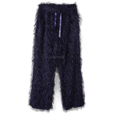 韩国直邮NEEDLES 系带休闲裤 - PE/R Argyle Fringe Jq. 紫色训练