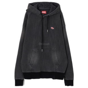 韩国直邮DIESEL A03939 09E30 02 连帽拉链衫棉混纺面料前幅Diese