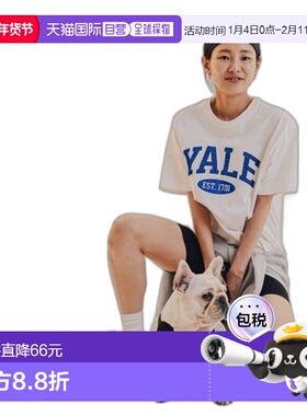 韩国直邮YALE (23SS) 2 TONE ARCH TEE ROYAL BLUET恤YC2SS0041RB