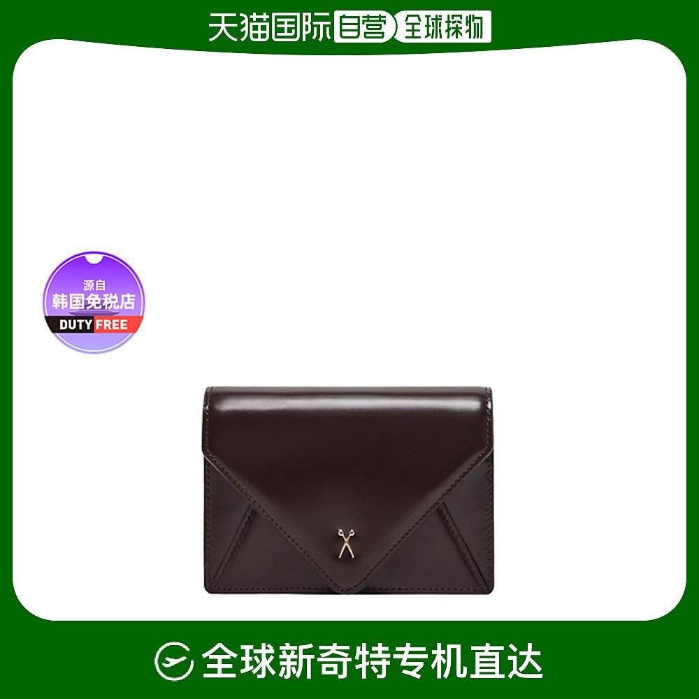 【韩国直邮】joseph&stacey 纯色迷你剪刀标志翻盖卡包 酒褐色 0j