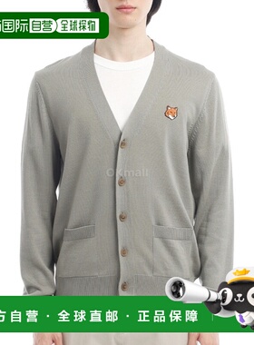 韩国直邮MAISON KITSUNE FOX HEAD 美利奴羊毛常规开衫 (PM00501K
