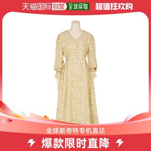 连衣裙 4CUS V领 韩国直邮4CUS 扎染细节 雪纺绸材质
