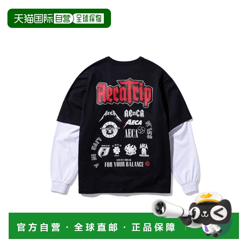 韩国直邮AECA WHITE 公用T恤AWCMSSBDTTLST003C0BA AECA TOUR LAY