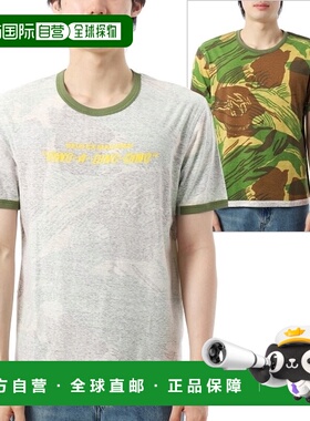 韩国直邮DEUS 热线迷彩 T 恤 (DUP251143-EAR) 短袖/无袖