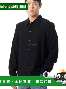 韩国直邮Sefr RAMPOUA 衬衫 - 黑色绉纱 长袖衬衫羊毛