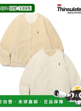 韩国直邮YALE REVERSIBLE NO COLLOR BOA FLEECE JACKET BEIGE /