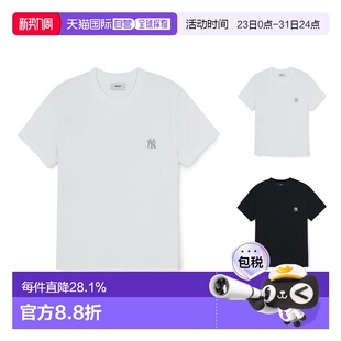 3ATSB0163 T恤男女同款 韩国直邮MLB 简约休闲运动刺绣LOGO圆领短袖