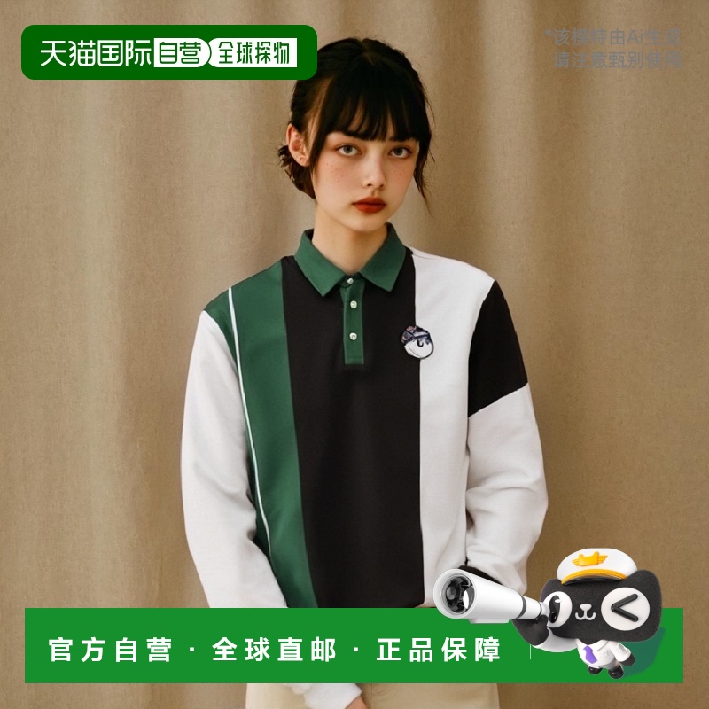 韩国直邮MALBON GOLF 休闲时尚高高尔夫运动M3313LTL01GRN运动T恤