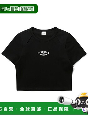韩国直邮FIFA 1904 女式基本款短袖T恤 黑色 FF42TH10W 160 _P361