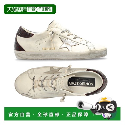 韩国直邮GOLDEN GOOSE 25FW Superstar 女士运动鞋 白色/勃艮第水