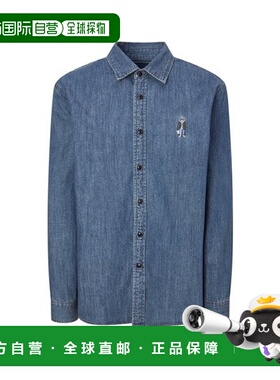 韩国直邮HAZZYS [25FW] 海吉斯蓝色水洗纯棉长袖休闲衬衫 (HZSH5D