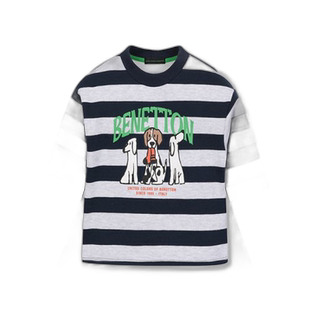 韩国直邮BENETTON儿童童装T恤QATS15361NY潮流穿搭时尚透气高级感