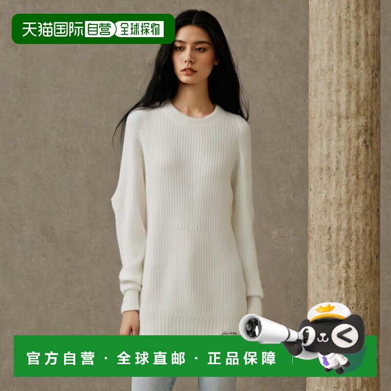 韩国直邮GANNI K1925 135 厚实柔软羊毛开肩套头衫 女士圆领针织