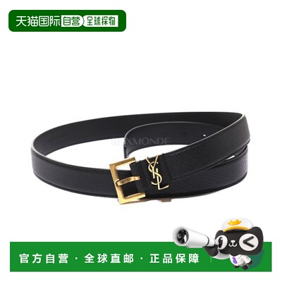 韩国直邮SAINT LAURENT PARIS 634440 DTI0W 1000 腰带牛皮皮带