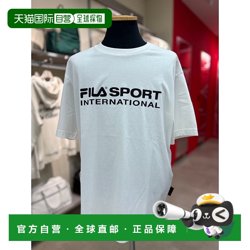 韩国直邮FILA [shop] 惠拉 FS2RSG2132X OWH 户外徽标短袖 T 恤新