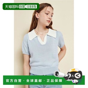 彩色立领套头针织衫 韩国直邮THE 女装 TheiJun IM4P1PO14SG IZZAT