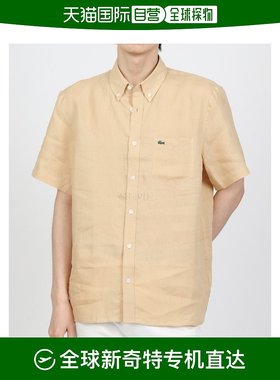 韩国直邮lacoste 通用 衬衫短袖亚麻