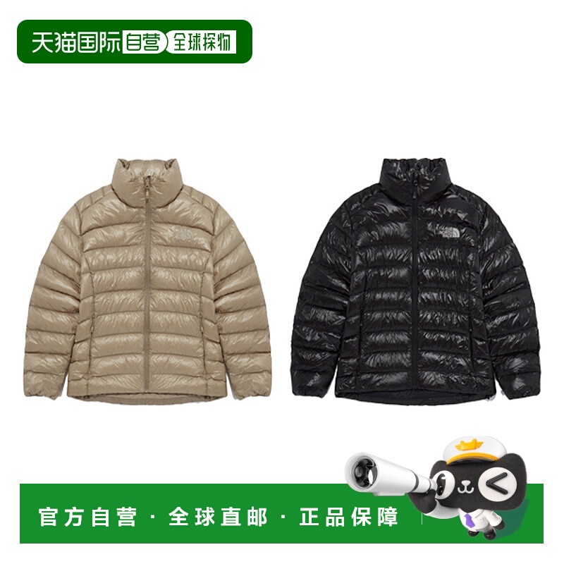 韩国直邮北面THE NORTH FACE 纯色立领拉链长袖羽绒服 女款 卡其