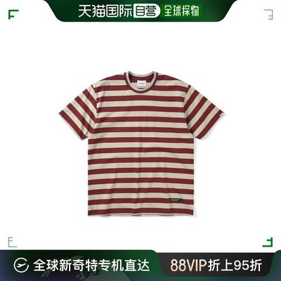韩国直邮THISISNEVERTHAT T恤(SS22) Striped Tee Burgundy/Beige