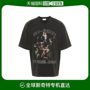 韩国直邮OFF 1001Black T恤男OMAA120S24JER006 WHITE24SS短袖