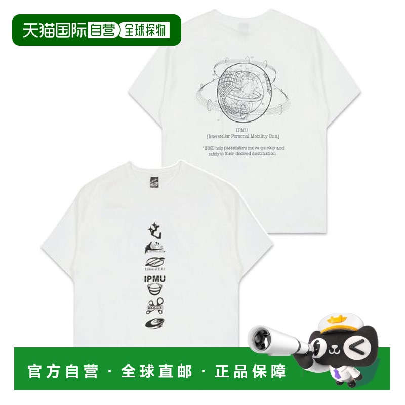 韩国直邮GLACK 公用T恤GT02WH纯棉高档 简约时尚百搭透气 高级感