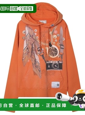 韩国直邮MIHARA YASUHIRO A10HD621橙色连帽拉链衫卫衣