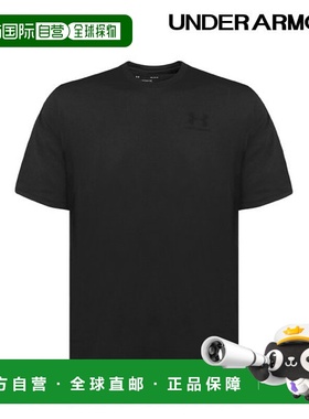 韩国直邮UNDER ARMOUR Under Armour 左胸短袖男士T恤 黑色 13267