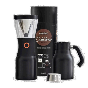 韩国直邮Asobu分离式冷萃咖啡机冷泡咖啡壶冰滴冰酿不锈钢套装1L