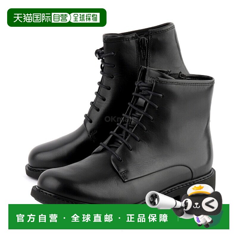 韩国直邮camper靴子女款中帮黑色系带气质百搭时尚K400245-004