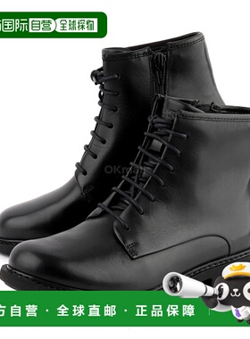 韩国直邮camper靴子女款中帮黑色系带气质百搭时尚K400245-004