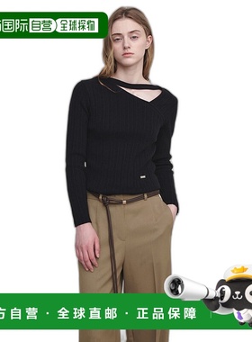韩国直邮LOEUVRE 女士毛针织衫 Unbalanced Cut-out Slim Knit SK4