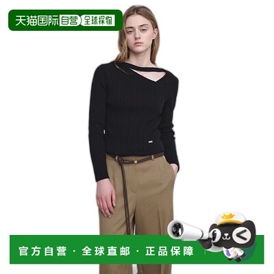韩国直邮LOEUVRE 女士毛针织衫 Unbalanced Cut-out Slim Knit SK4