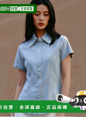 韩国直邮ERL Levi's 牛仔布上衣 - 蓝色 (ERL07B301) 短袖衬/