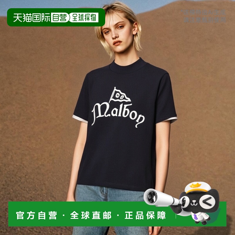 韩国直邮MALBON GOLF女士女装T恤M2322PRS11NVY teeing round t-sh
