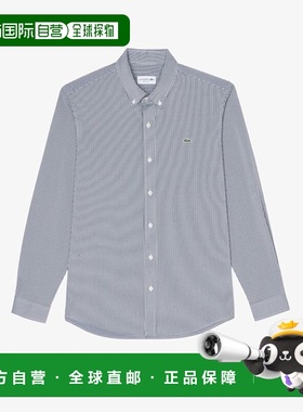 韩国直邮LACOSTE (男士）新泽西条纹衬衫 CH442E-55G 166（深蓝色