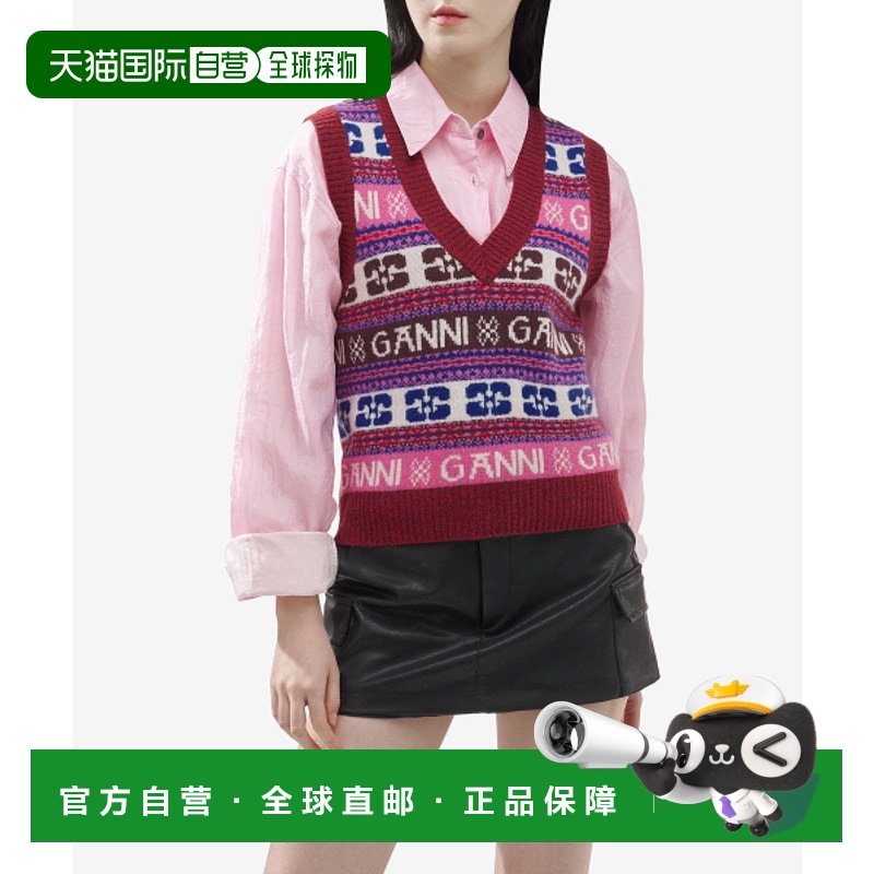 韩国直邮GANNI 女士棉马甲K2121999SS24休闲潮流穿搭 高级感正品