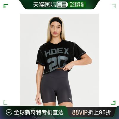 韩国直邮HDEX 女士女装T恤Womens Mesh Crop Short Sleeve Black H