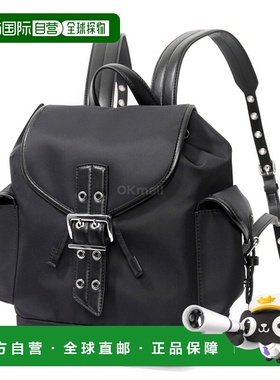 韩国直邮GANNI 黑色小号 Bucky 尼龙背包 (A6528 099) 背包双肩包