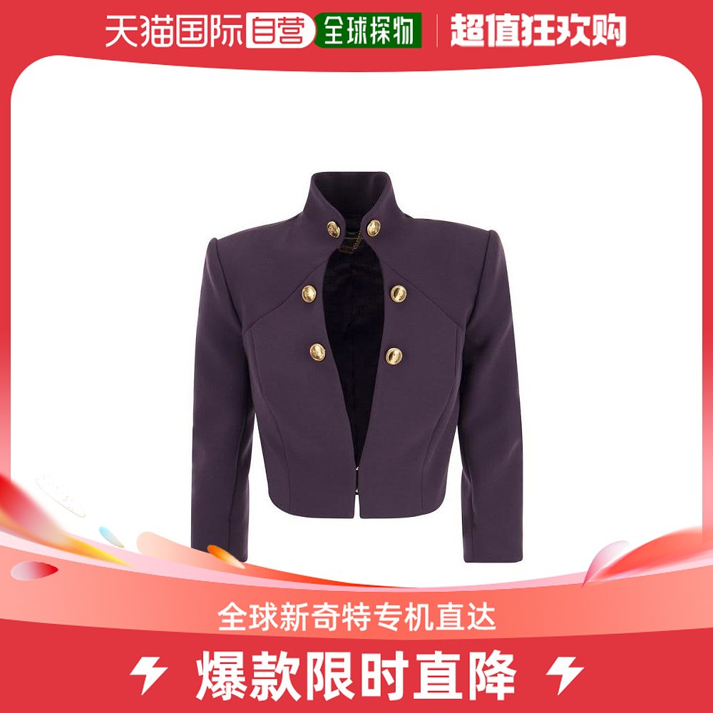 韩国直邮ELISABETTA FRANCHI23FW外套女GI08036E2 200PLUM 女装/女士精品 短外套 原图主图