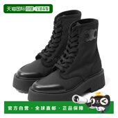 韩国直邮CELINE 靴子 38NO 厚底系带靴 345597004C