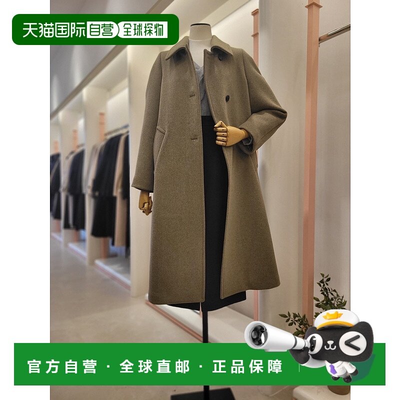 韩国直邮[ITMICHAA]女款正装风格双排扣设计大衣外衣(ITOCWH个性