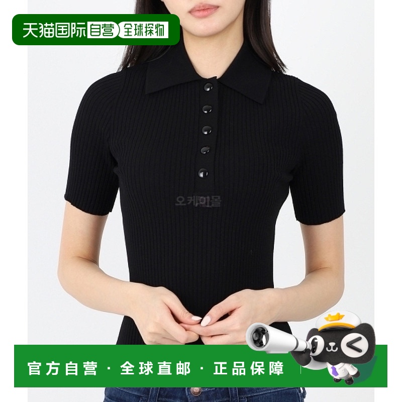 韩国直邮Courreges 124MPO017FI0001 短袖珠地布领T恤衫