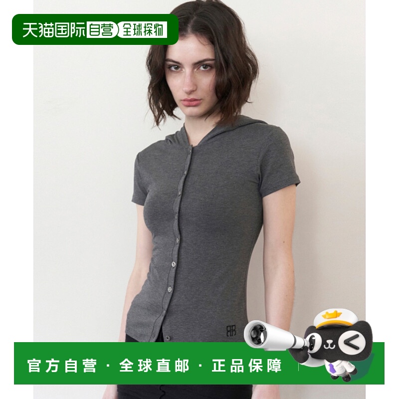 韩国直邮ROCKCAKE 女士连帽衫RC24TP10200 Square Logo Full Butto