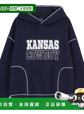 韩国直邮LEE Lee Topstitched Kansas Typo 连帽衫 LE2203HD56-NA
