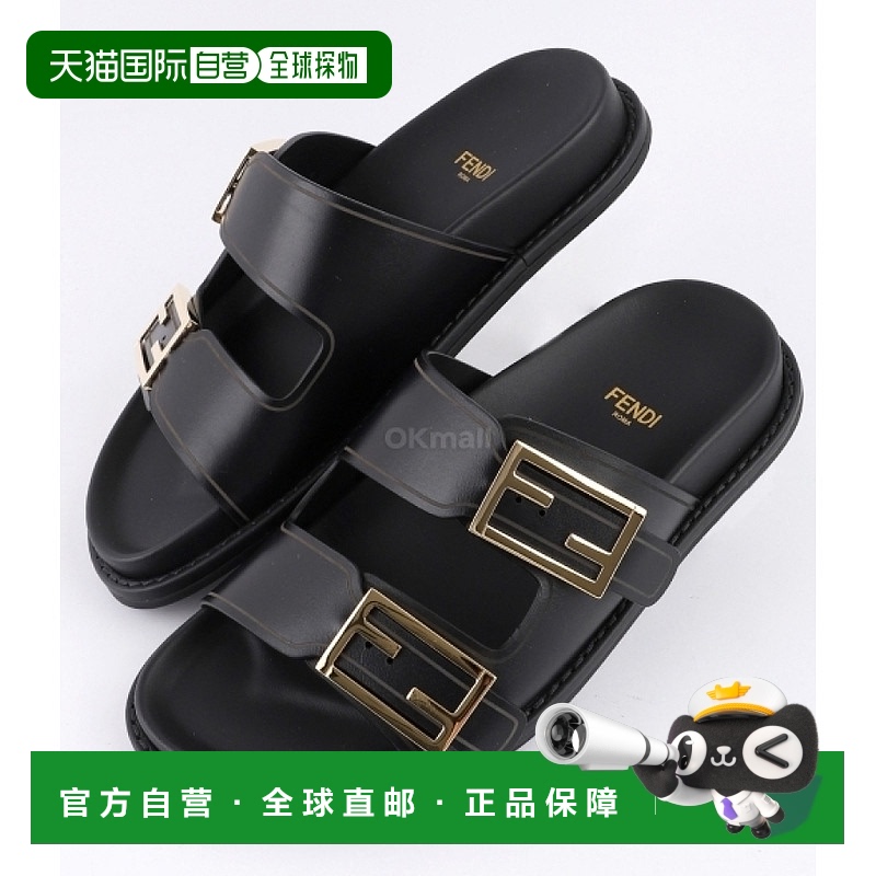 韩国直邮FENDI 触感皮革拖鞋（8X8326 NA7 F0QA1） 拖鞋